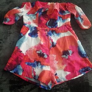 Shophopes Romper Multi Color